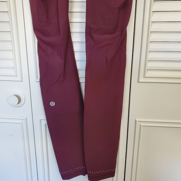 Maroon Lululemon Running Tights - Picture 5 of 9